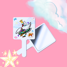 Load image into Gallery viewer, Keep Dreaming swan hand held mirror