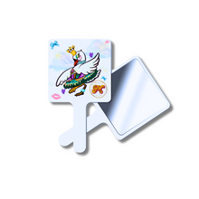 Load image into Gallery viewer, Keep Dreaming swan hand held mirror