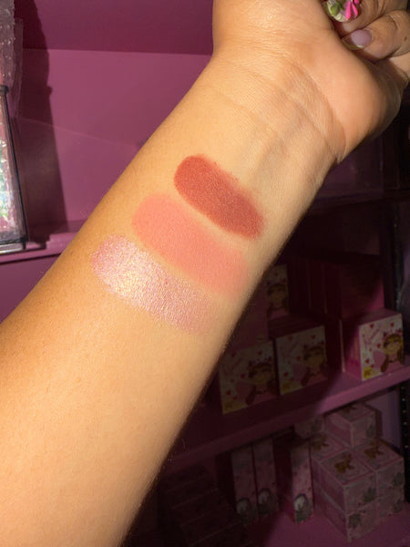 Cute Rosy Moth Blush Trio