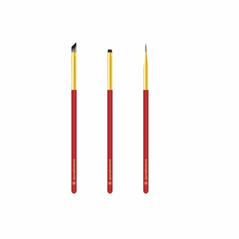 Red Eyeliner brush set